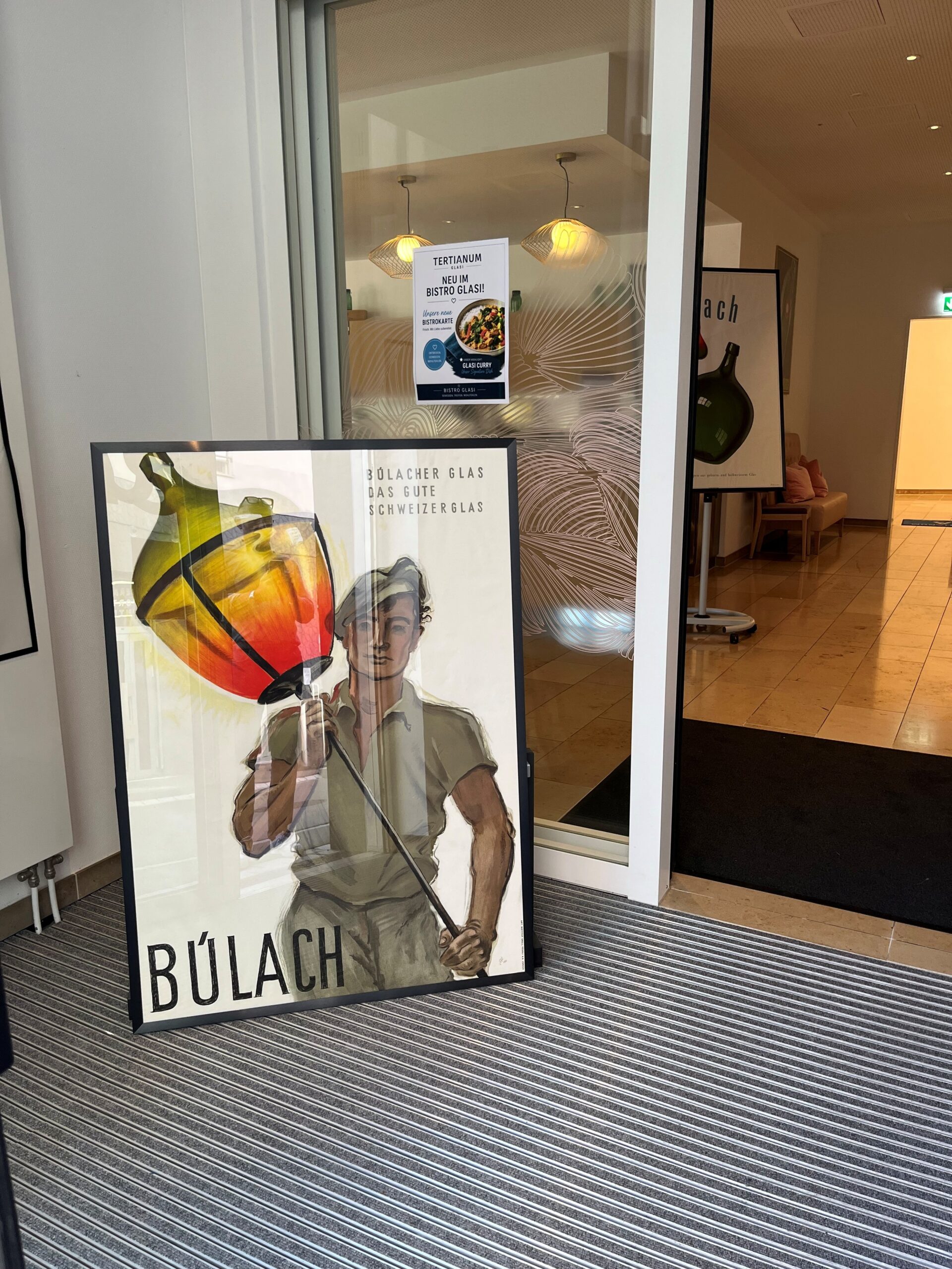 Plakat zur Geschichte der Bülacher Glashütte