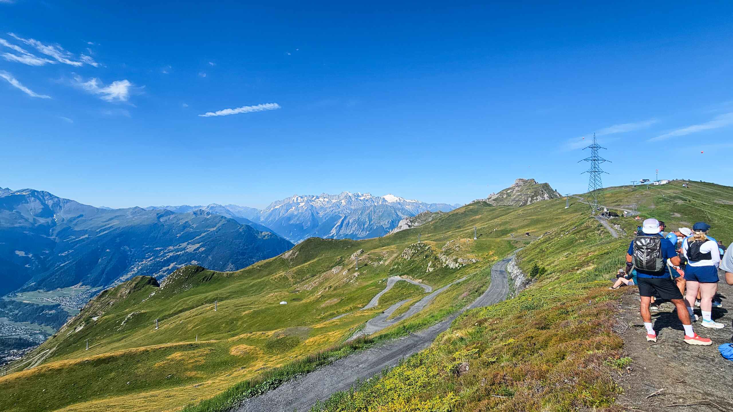 Rennstrecke in den Walliser Alpen